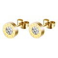Brincos Luz M, Aço banhado a ouro 18K