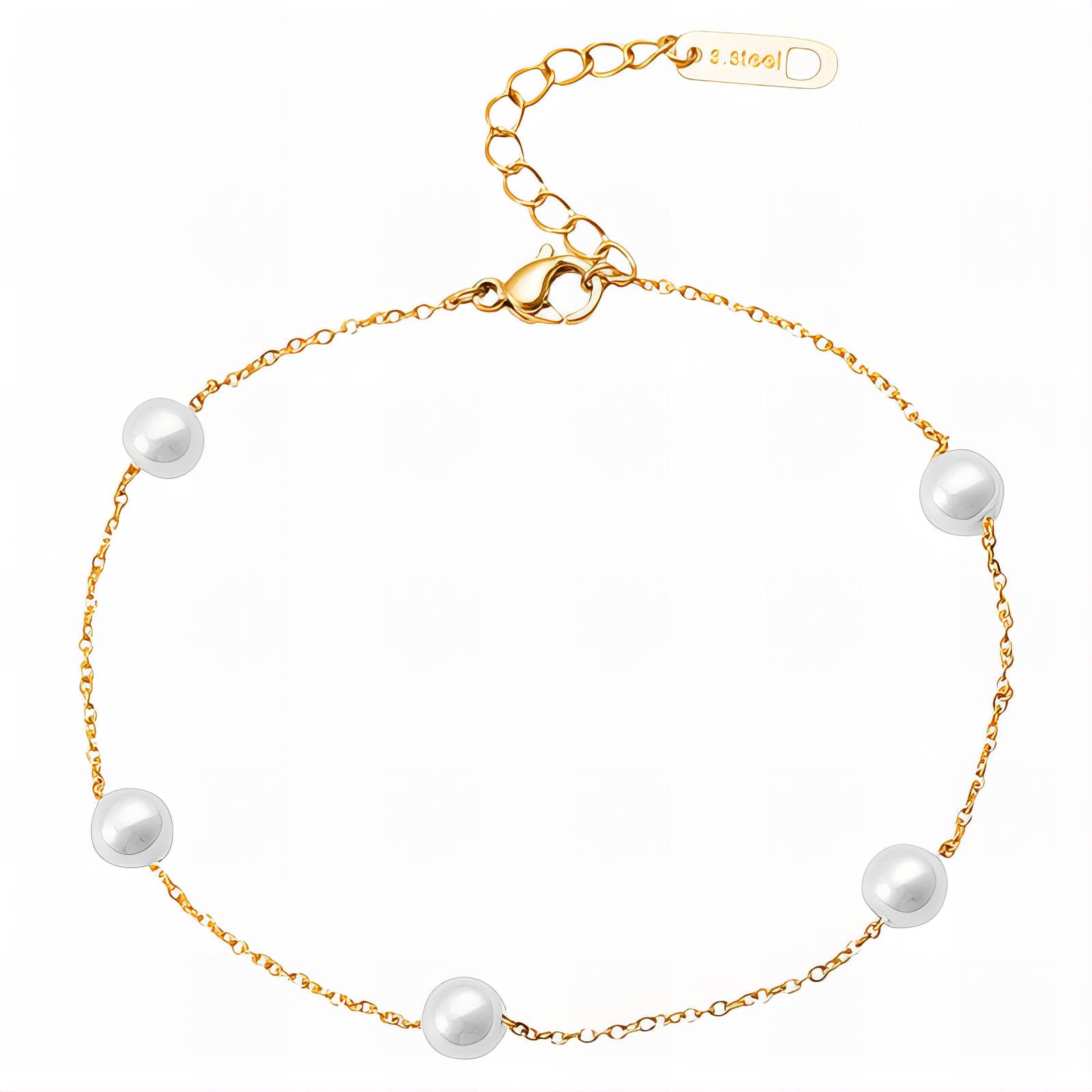 Pulseira, Aço banhado a ouro 18K