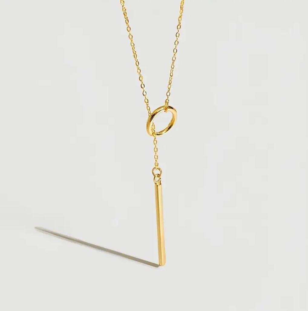 Colar Y Banhado a ouro 14k