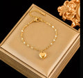 Pulseira Coração banhado a ouro 18k