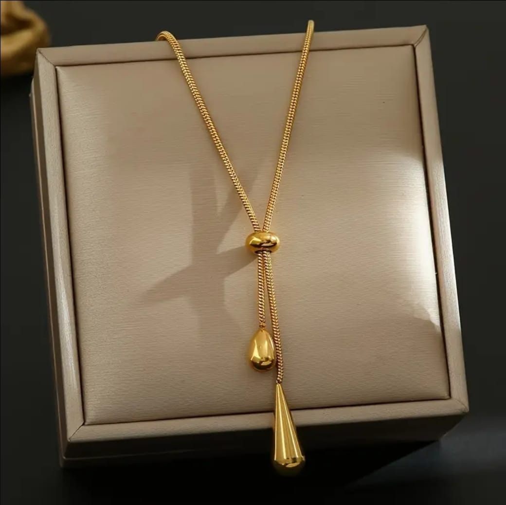 Colar pendente banhado a ouro 22k