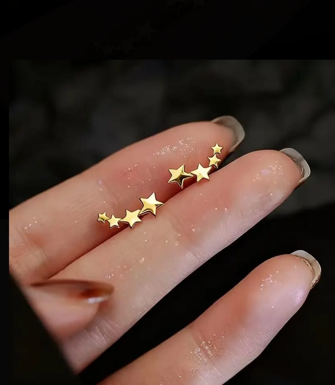 Brinco estrela banhado a ouro 18k