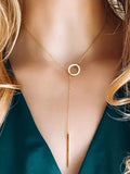 Colar Y Banhado a ouro 14k