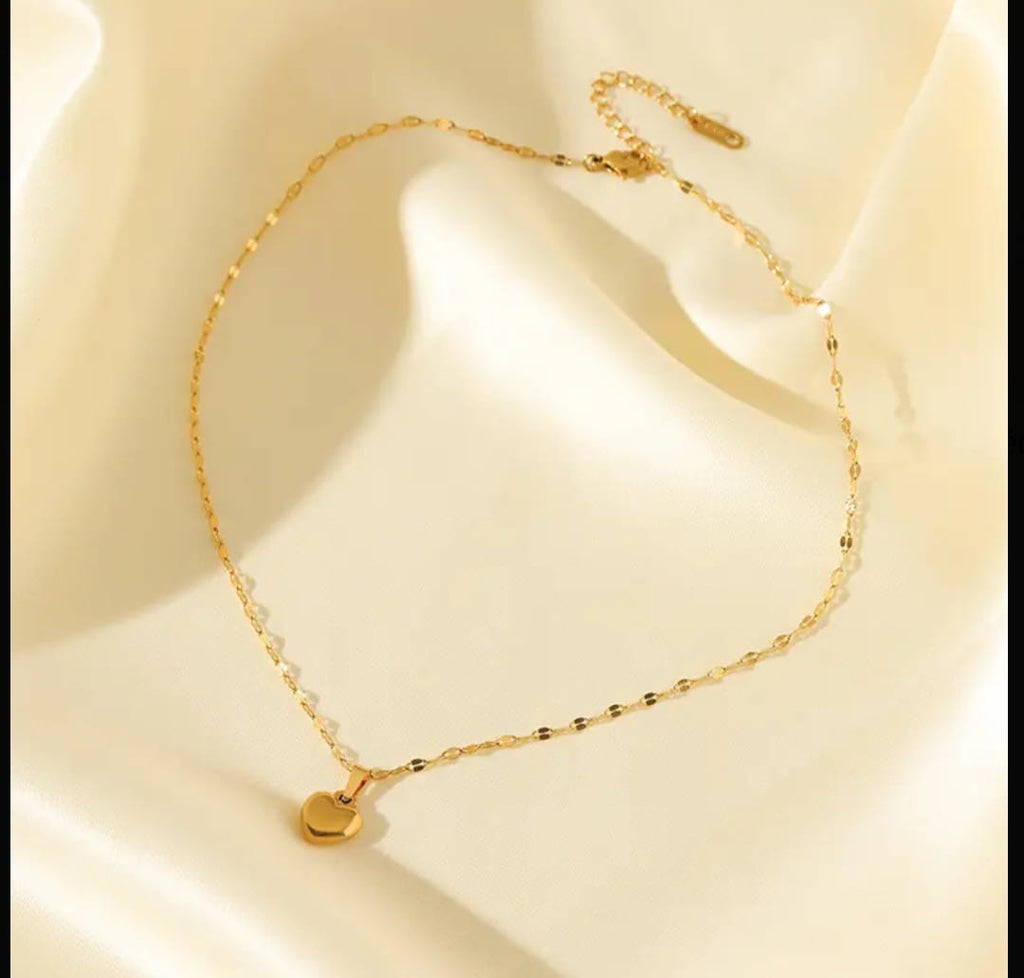 Colar Coração G banhado a ouro 18k