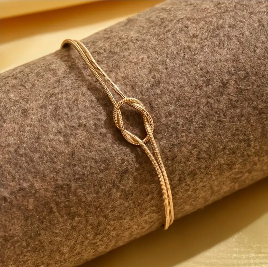 Pulseira Nó banhada a ouro 22k