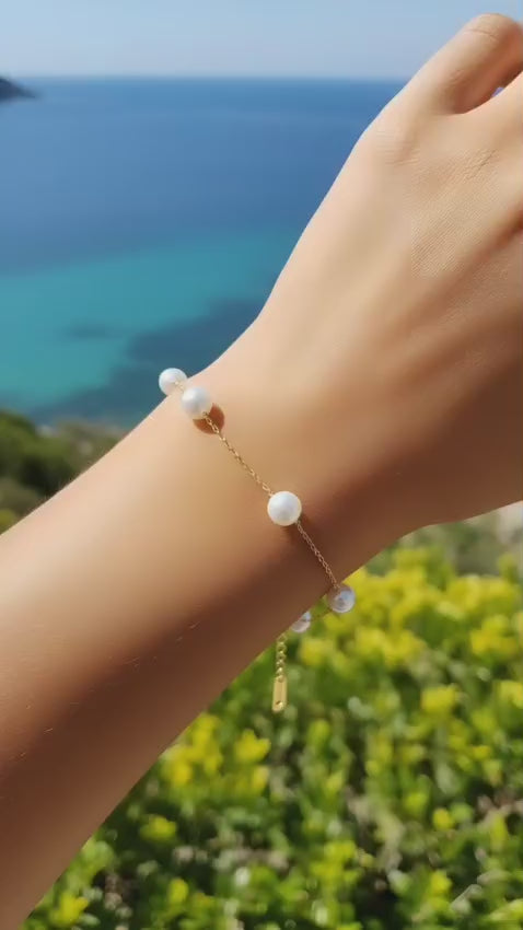 Pulseira, Aço banhado a ouro 18K