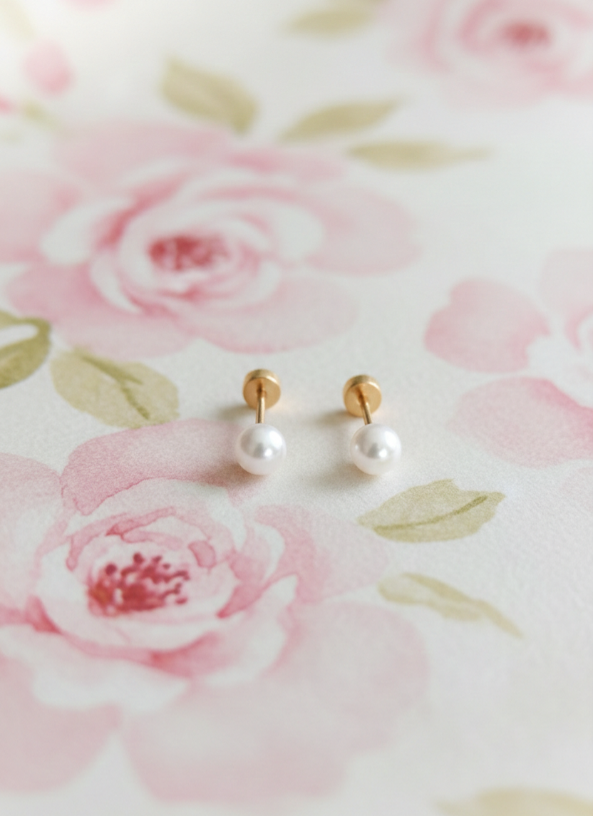 Brinco aço inoxidável banhado a ouro 18K