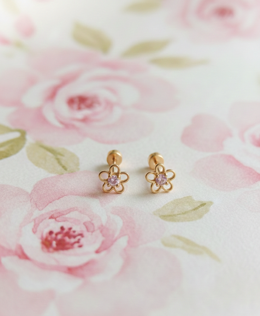 Brinco aço inoxidável banhado a ouro 18K