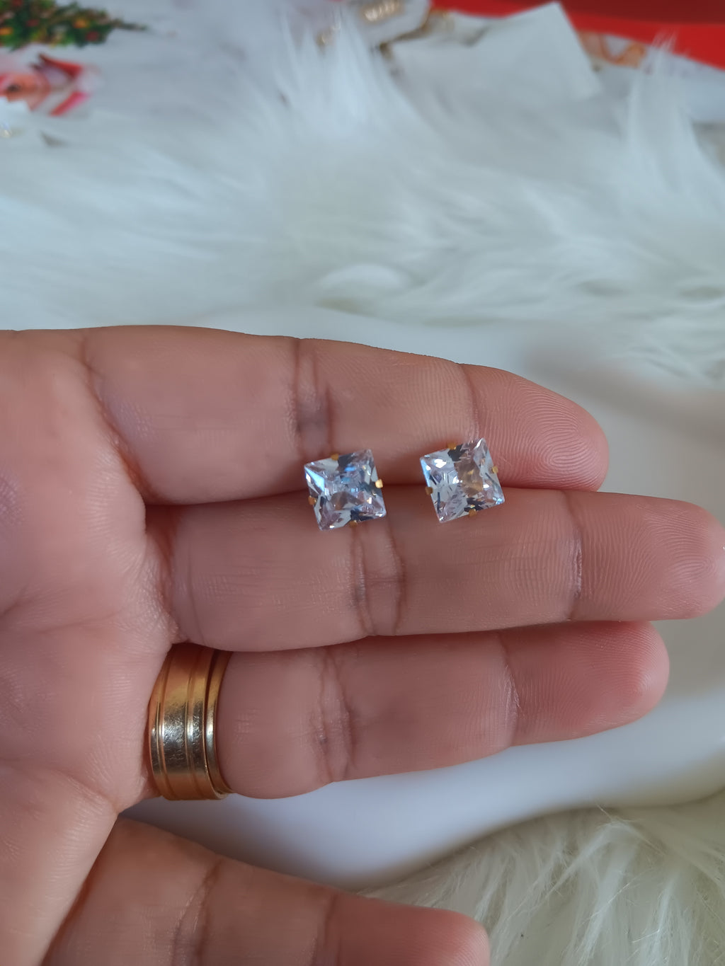 Ponto de luz GG em aço inoxidável banhado a ouro 18K